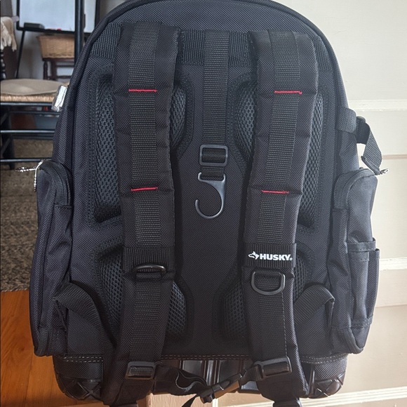 Sky Black Backpack with Red Trim - Picture 4 of 6